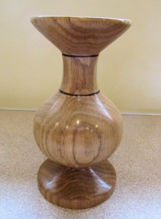 Oak vase by Nick Adamek